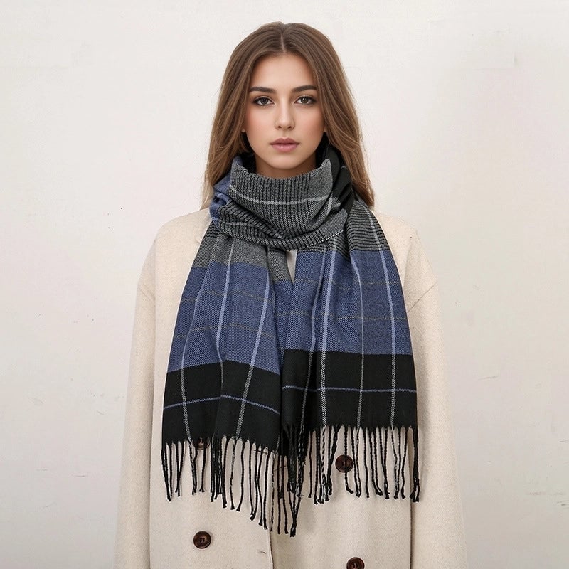 Unisex Casual Lattice Polyester Scarf