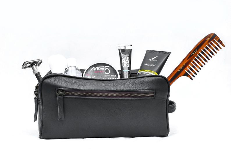 Twin Section Toiletry- Black