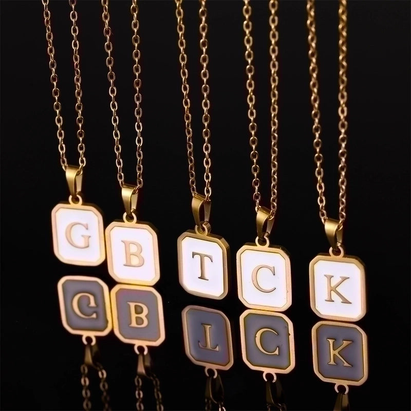 Casual Minimalist Artistic Letter Stainless Steel Plating Pendant Necklace