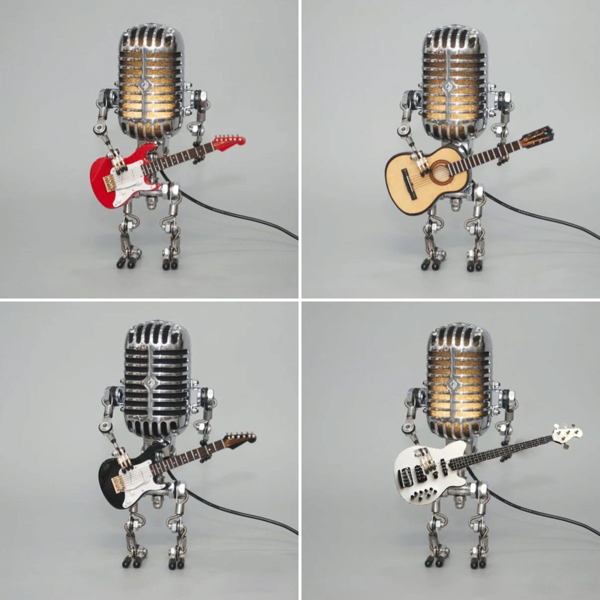 🔥49% OFF🎁Vintage Metal Microphone Robot Desk Lamp🎸