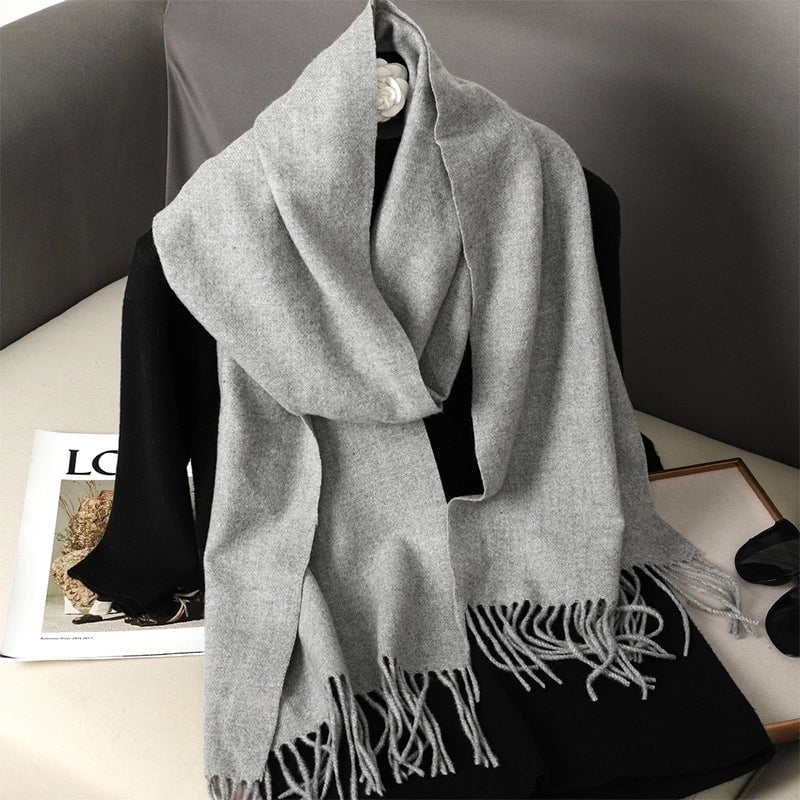 Women's Elegant Solid Color Imitation Cashmere Scarf