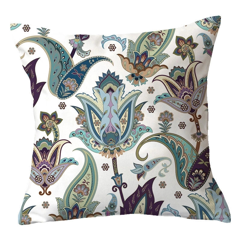 Casual Vacation Color Block Plush Pillow Cases