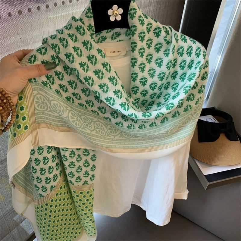 Women's Vintage Style Ethnic Style Ditsy Floral Polyester Printing Scarf Shawl