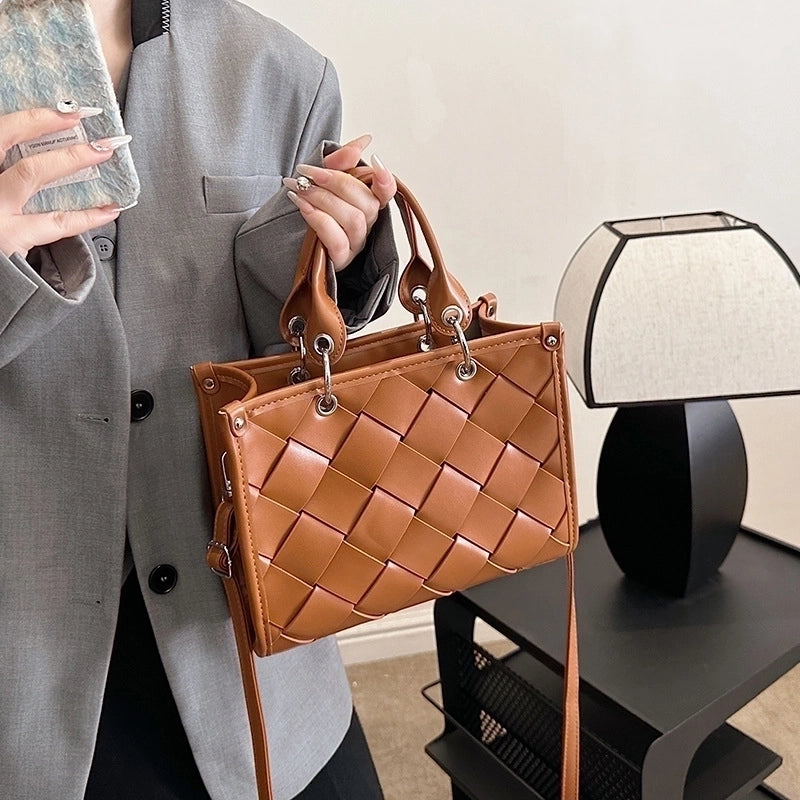 Women's Medium Pu Leather Solid Color Streetwear Zipper Handbag