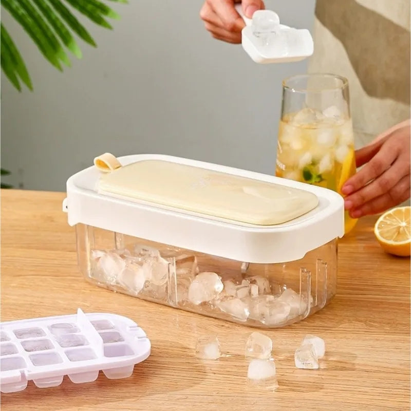 PRESS ICE MOLD WITH LID & SPOON