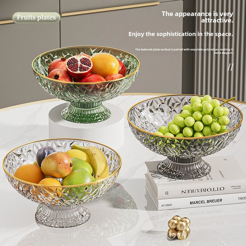 Fruit Plate Home Living Room Coffee Table New High-looking Modern Light Luxury Style Draining Tray Dried Fruit Snack Plate