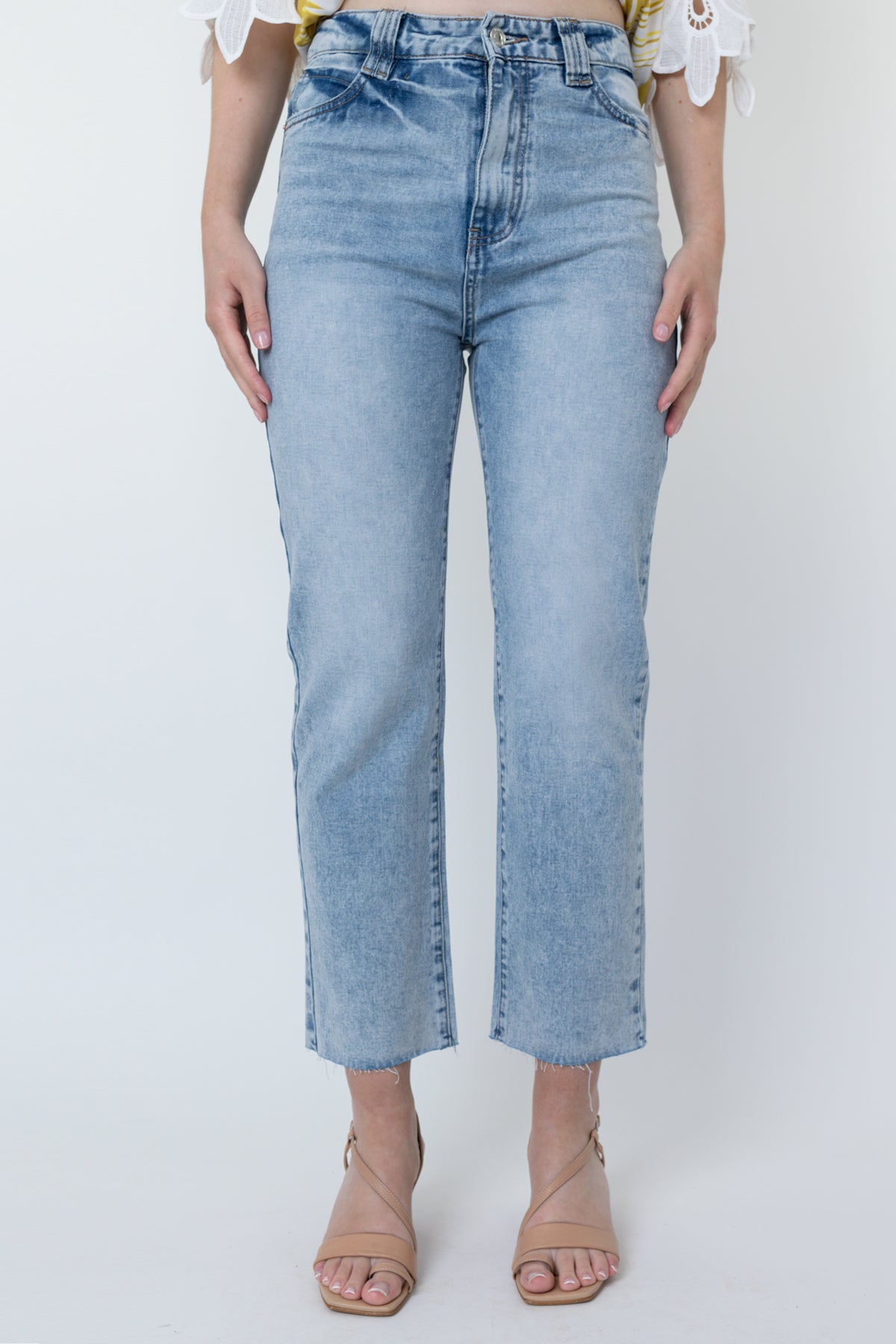 Demi light blue straight leg jeans