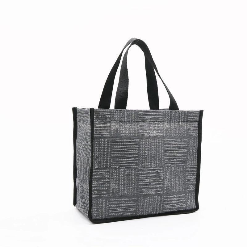 Women's PET PVC Geometric Argyle Classic Style Square Open Shoulder Bag Tote Bag