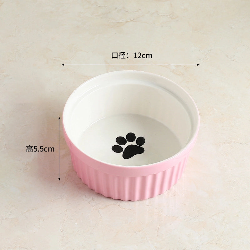 Solid Wood Pet Food Bowl Cat Cage Villa Style Hanging Fixed Dog Bowl Cat Food Waterproof Anti-overturn