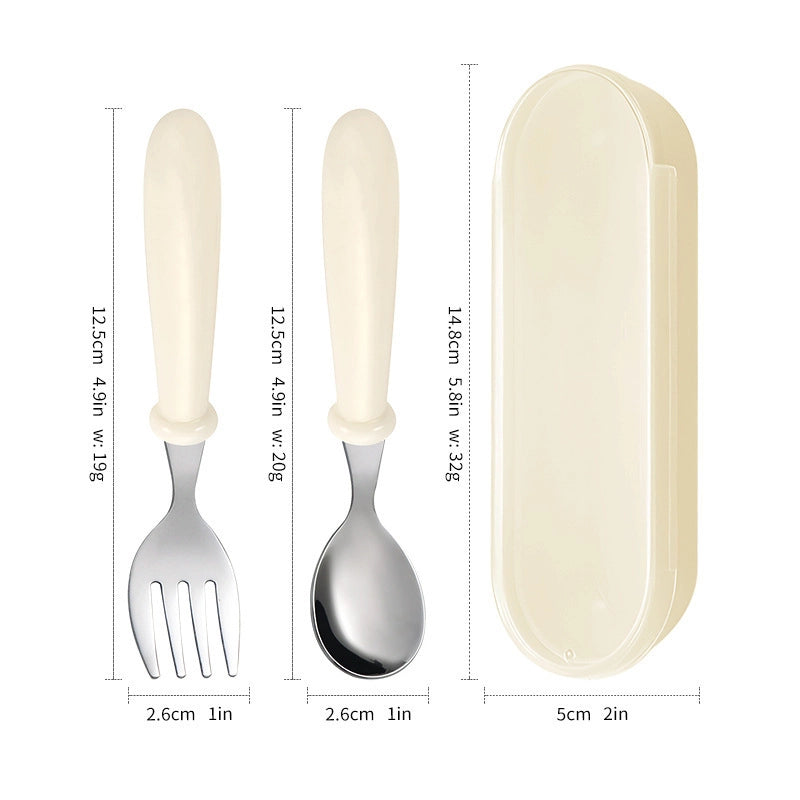 Cute Solid Color Stainless Steel Tableware