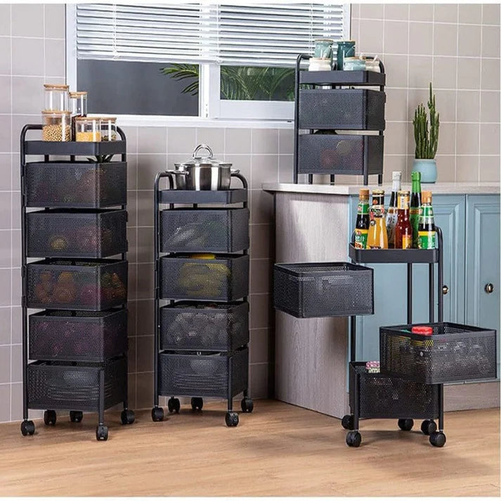 New Enhanced Multi Layer Rotating Kitchen Shelf