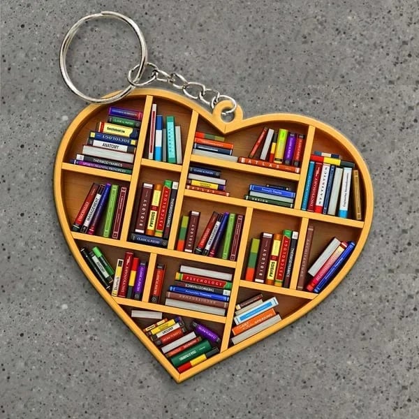 Book Lovers Heart Ornament