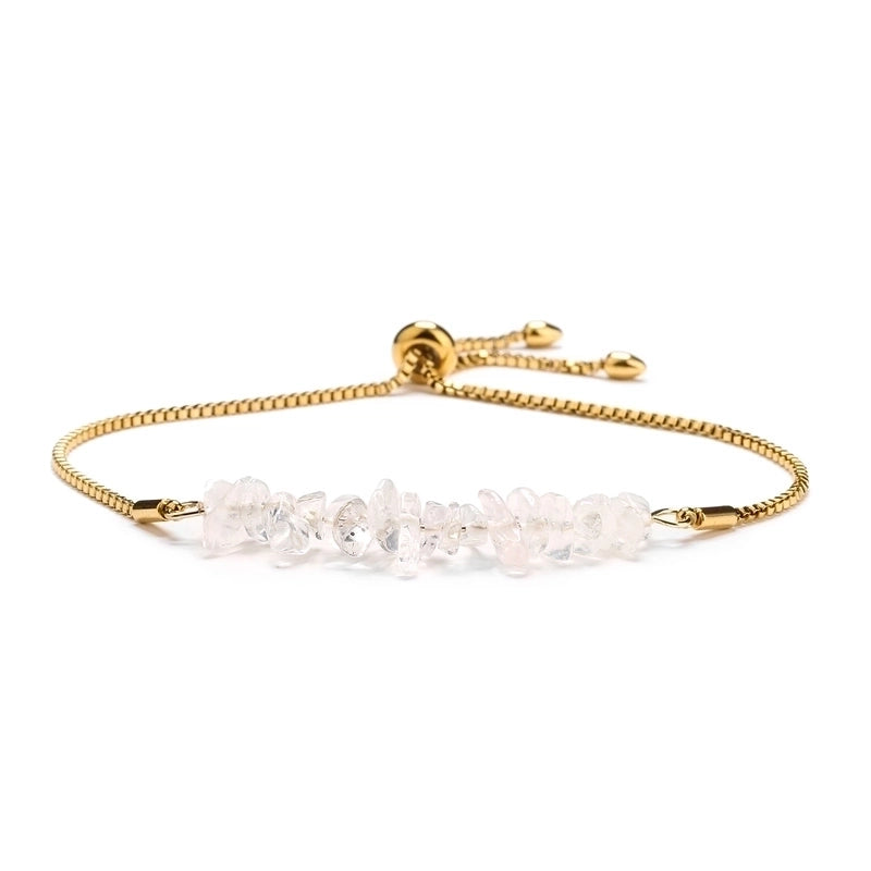 Casual Irregular Stainless Steel Natural Stone Bracelets In Bulk