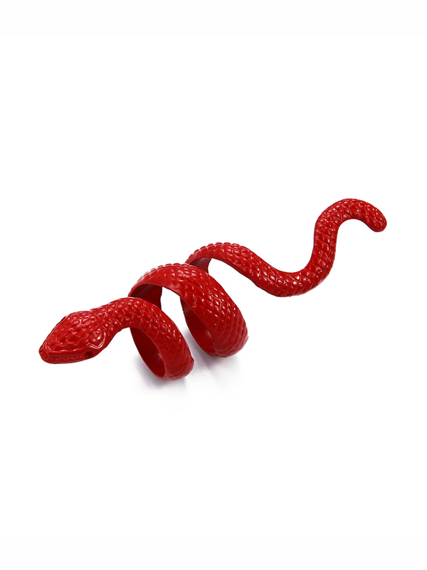 Snake Shape Solid Color Rings Accessories