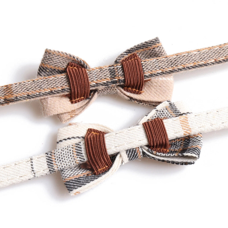 Minimalist Classic Style Plaid Pet Collar