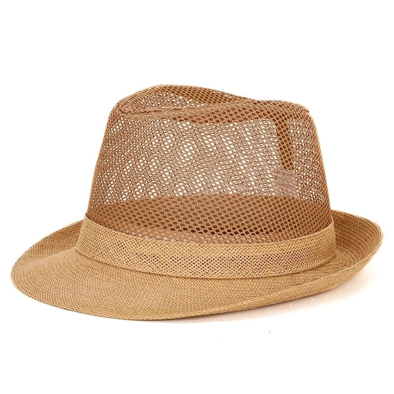 Men's Minimalist Solid Color Crimping Fedora Hat