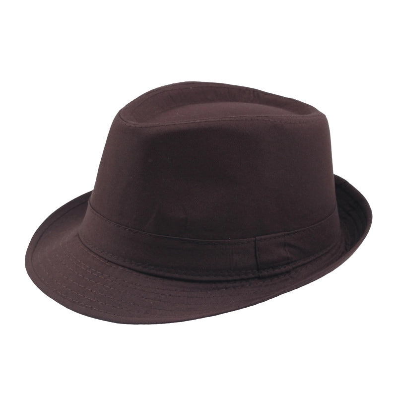 Unisex Basic Minimalist Solid Color Crimping Fedora Hat