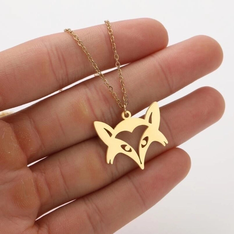 Minimalist Animal 201 Stainless Steel 18K Gold Plated Hollow Out Stainless Steel Necklaces