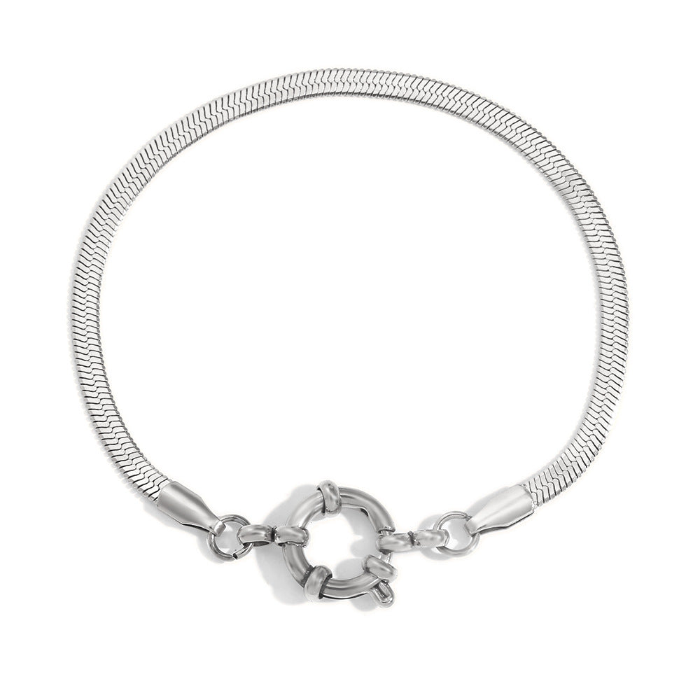 Women Fashion Stripe Geometric Stainless Steel Electroplating Bracelets