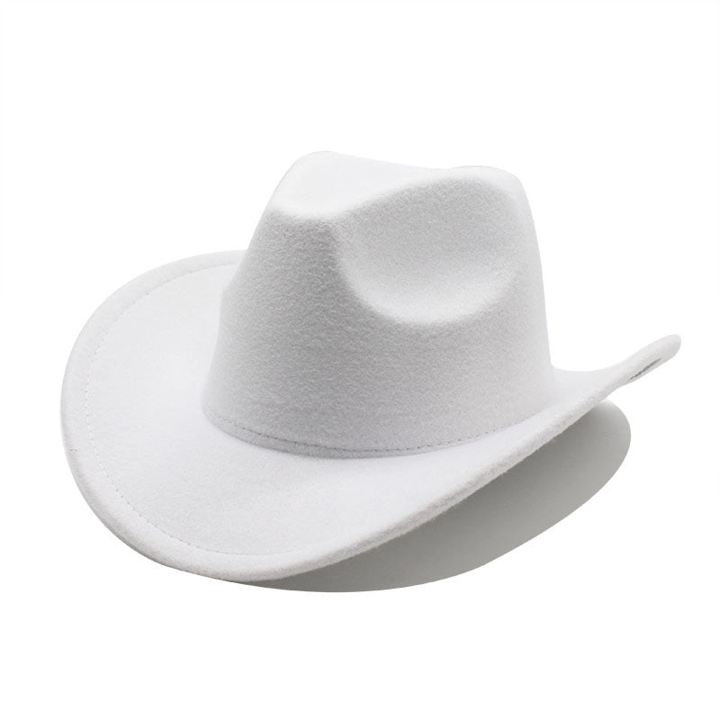 Unisex Retro Ethnic Style Sweet Solid Color Big Eaves Fedora Hat