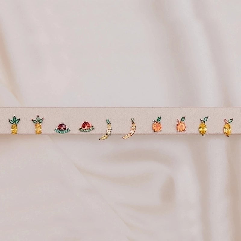 Whoesale Tropical Fruit Earrings Women's Diamond Earrings