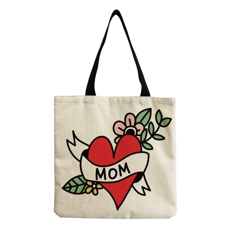 Women's Minimalist Letter Cotton And Linen Shopping Bags