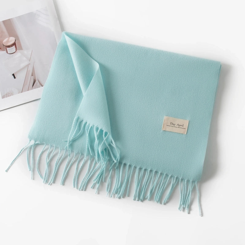 Women's Sweet Solid Color Polyester Scarf