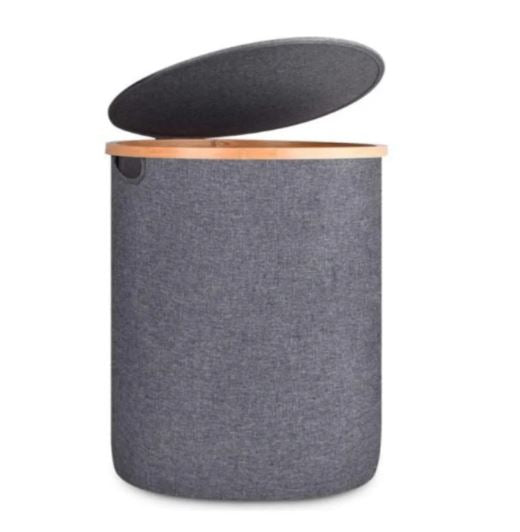 Bamboo Laundry Hamper Basket with Lid and Handle