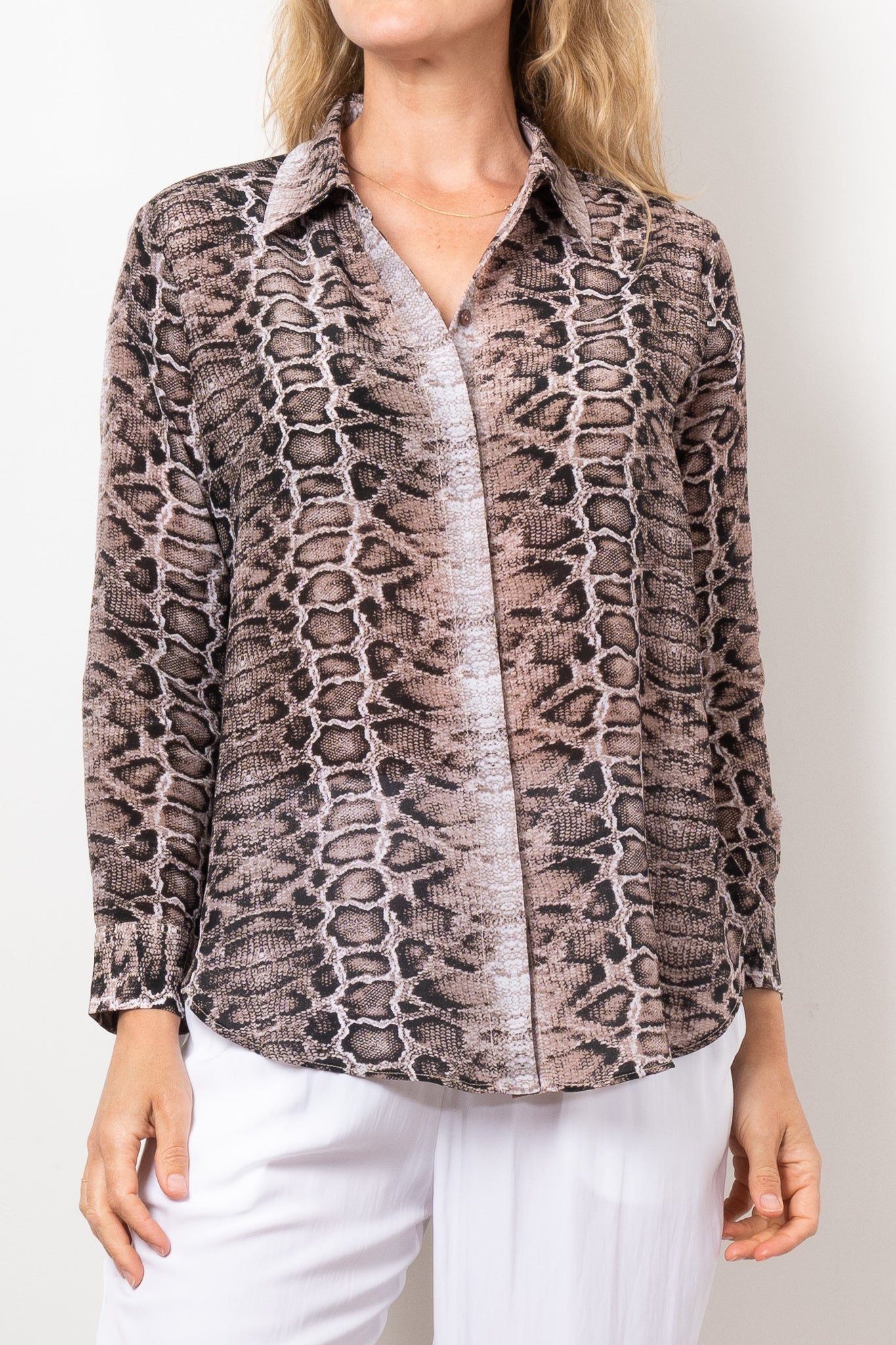 Mela Purdie Soft Shirt Safari Python