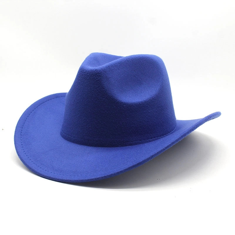Unisex Retro Ethnic Style Sweet Solid Color Big Eaves Fedora Hat