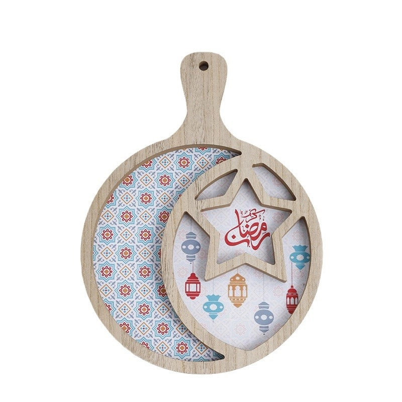 Minimalist Classic Style Castle Star Wood 1 Piece Ornaments