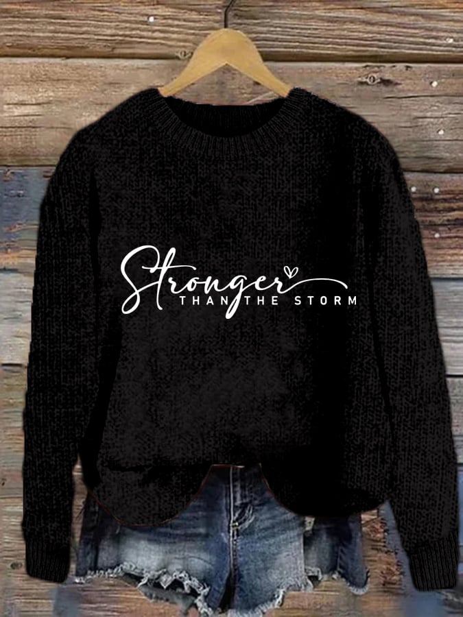 Women's Stronger Than The Storm Print Sweatshirt