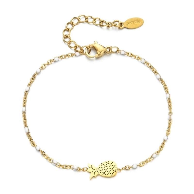 Modern Style Eye Titanium Steel Enamel Bracelets