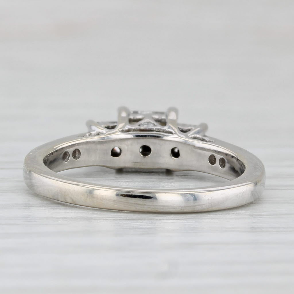 0.42ctw Princess Diamond Engagement Ring 14k White Gold Size 7