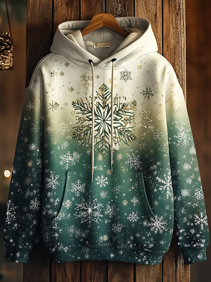 Winter snowflake Christmas Art Print Long Sleeve Hoodie