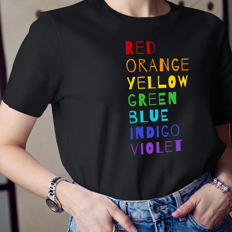 Color Rainbow Art Teacher T-Shirt