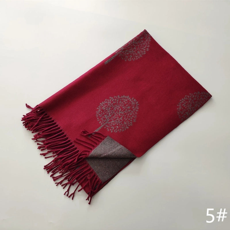 Women's Cute Sweet Printing Imitation Cashmere Polyester Scarf