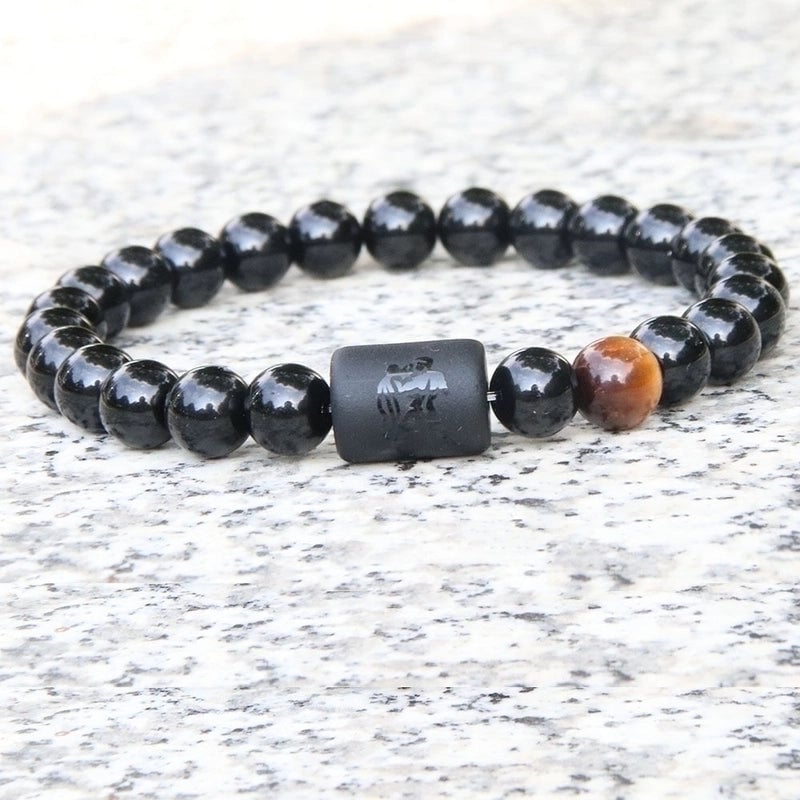 Minimalist Constellation Natural Stone Beaded Carving Bracelets