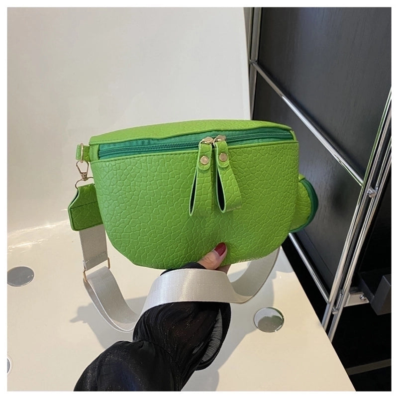 Women's Vintage Style Solid Color Pu Leather Waist Bags