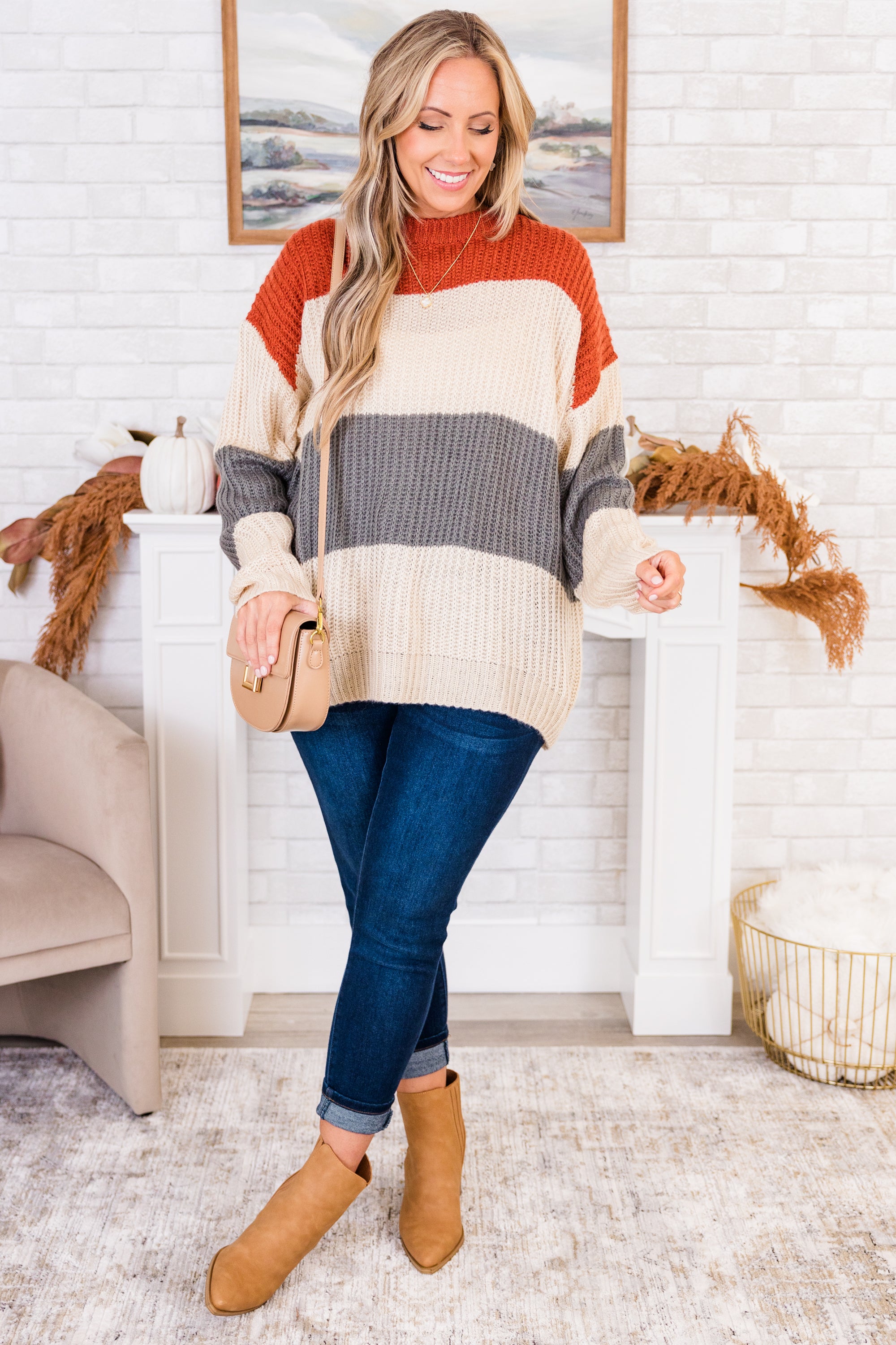 Amber Glow Sweater. Camel