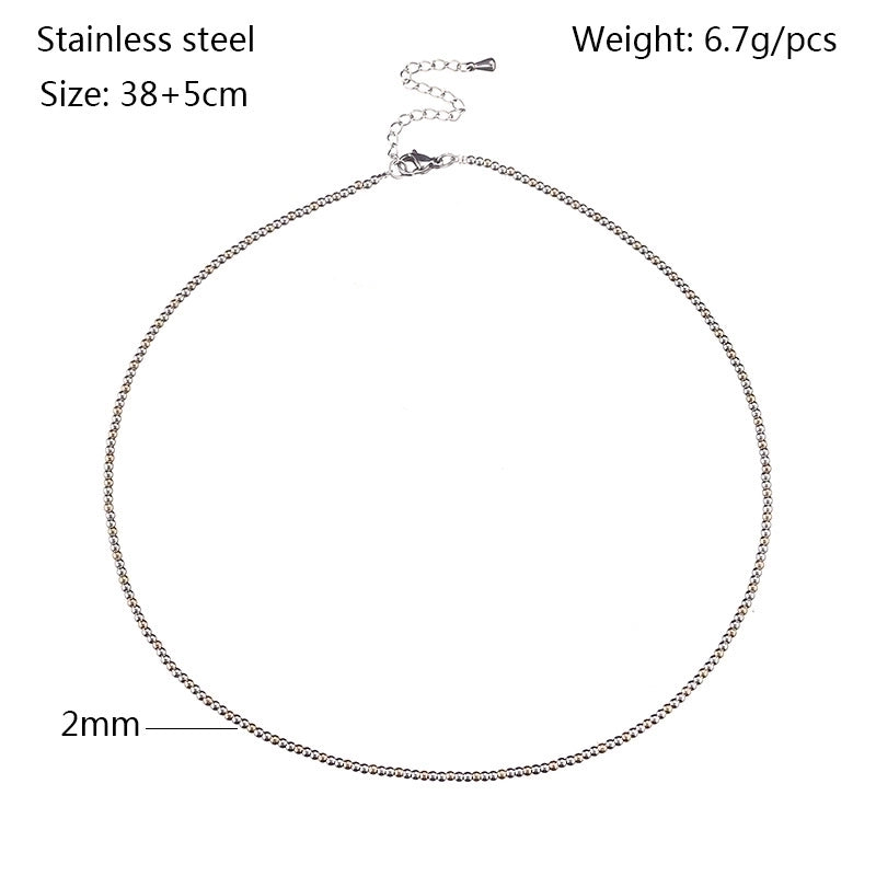 Modern Style Round Stainless Steel Necklace