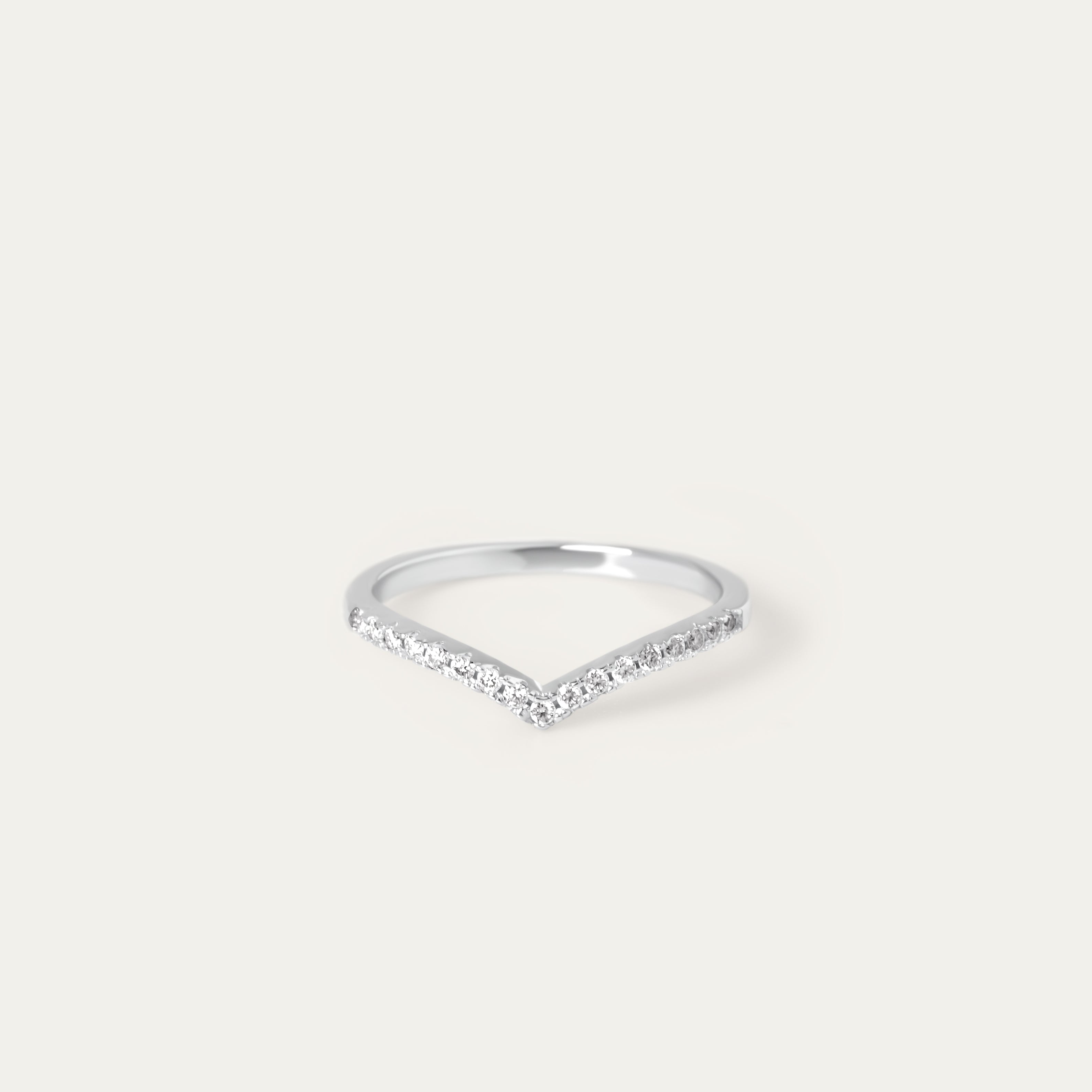Teli 0.20ct Moissanite Ring (925 Sterling Silver. Size 8)