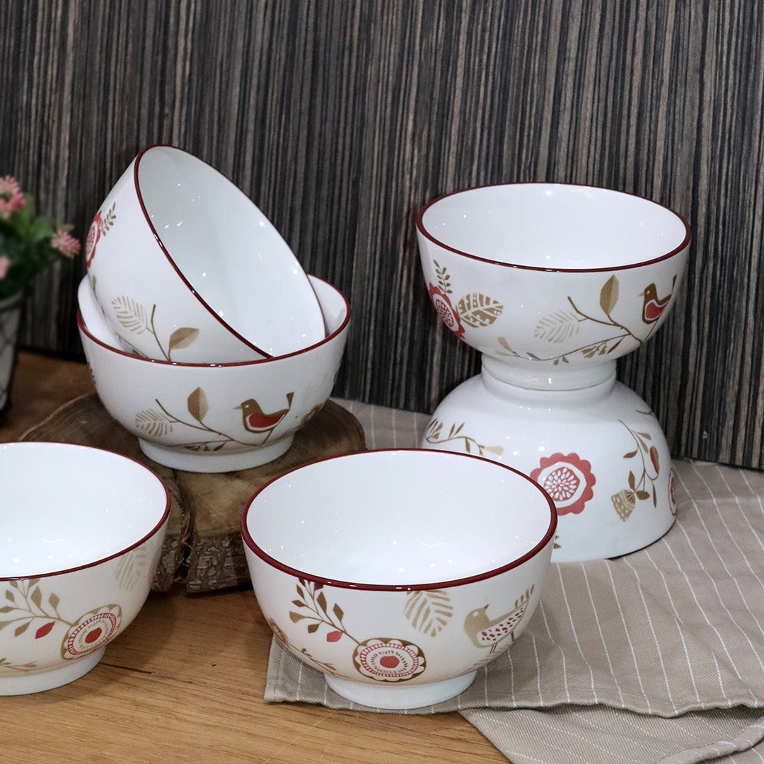 Birdie Porcelain Bowl (6pcs)