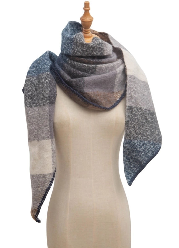 Women's Casual Minimalist Lattice Polyester Scarf