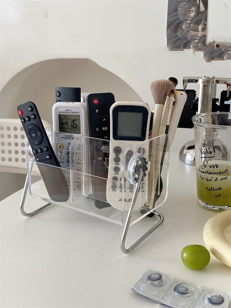 Acrylic Remote Holder - Mobile & Cosmetic Organizer - Home Desk