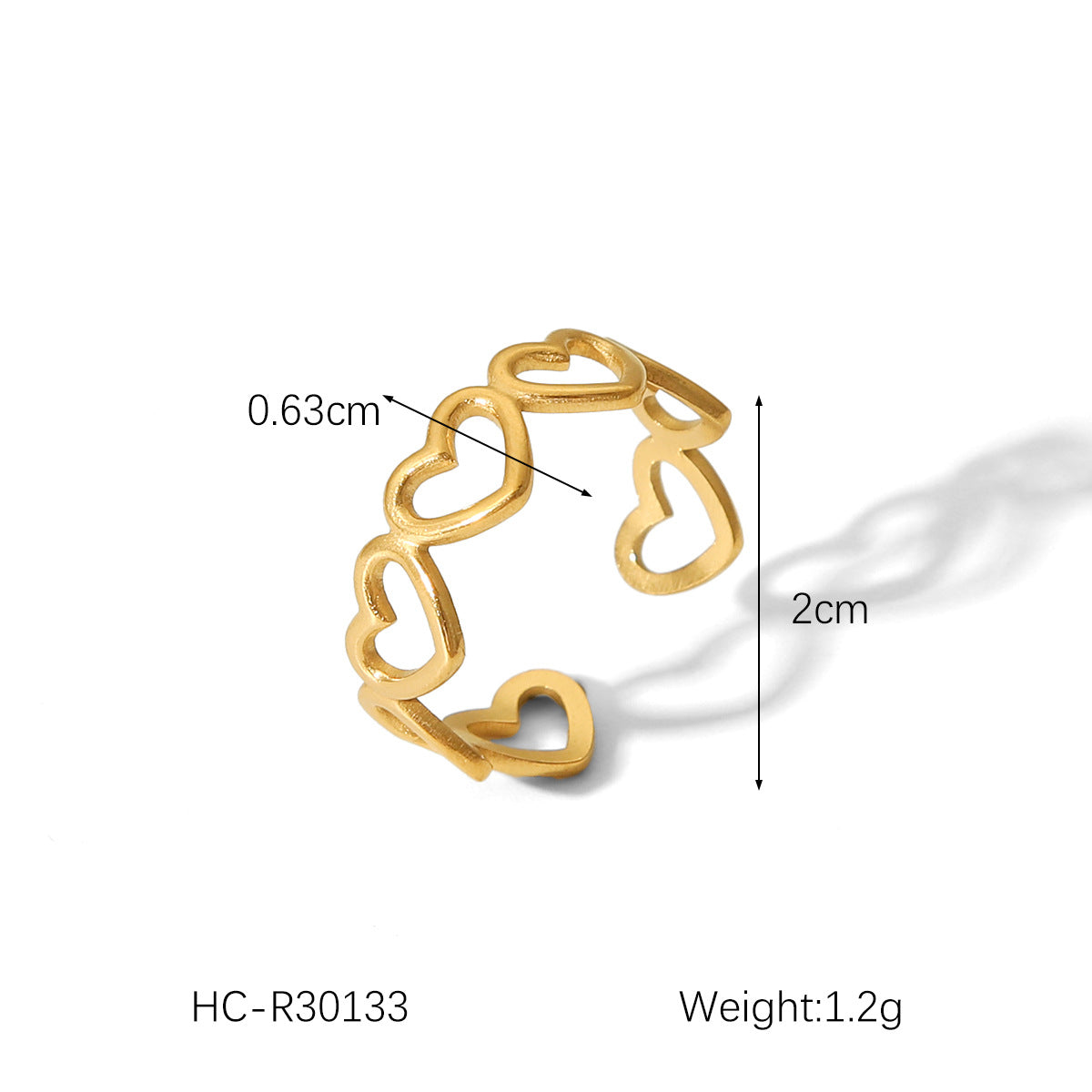 Ring Stripe Circle Geometric Stainless Steel Electroplating Rings