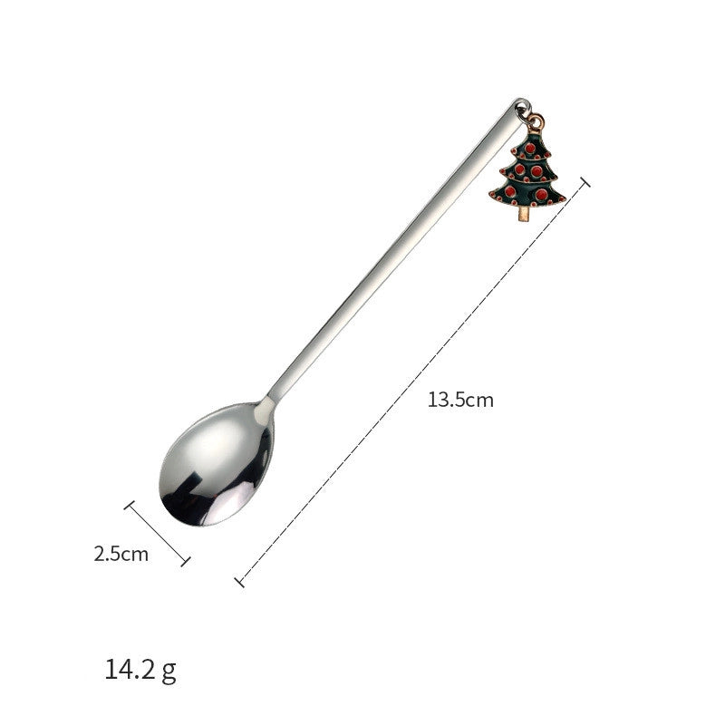 Christmas Christmas Christmas Tree Santa Claus Elk Stainless Steel Tableware