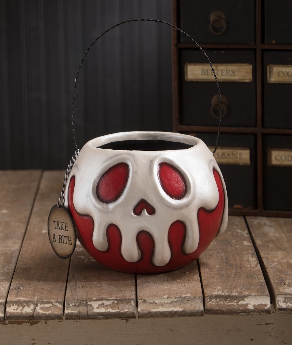 Poison Apple Bucket with White Candy Drip. Large