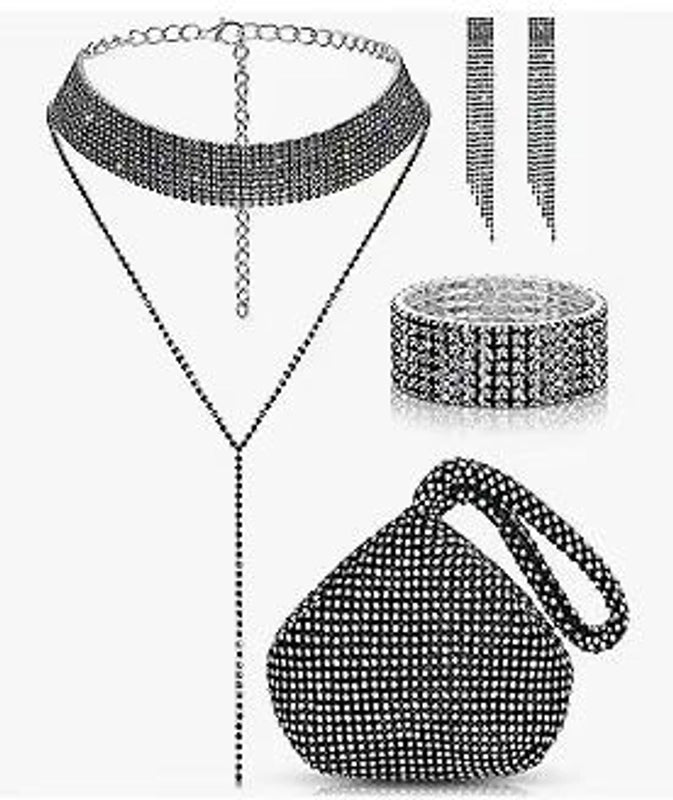 Silver Gold Nylon Solid Color Round Evening Bags