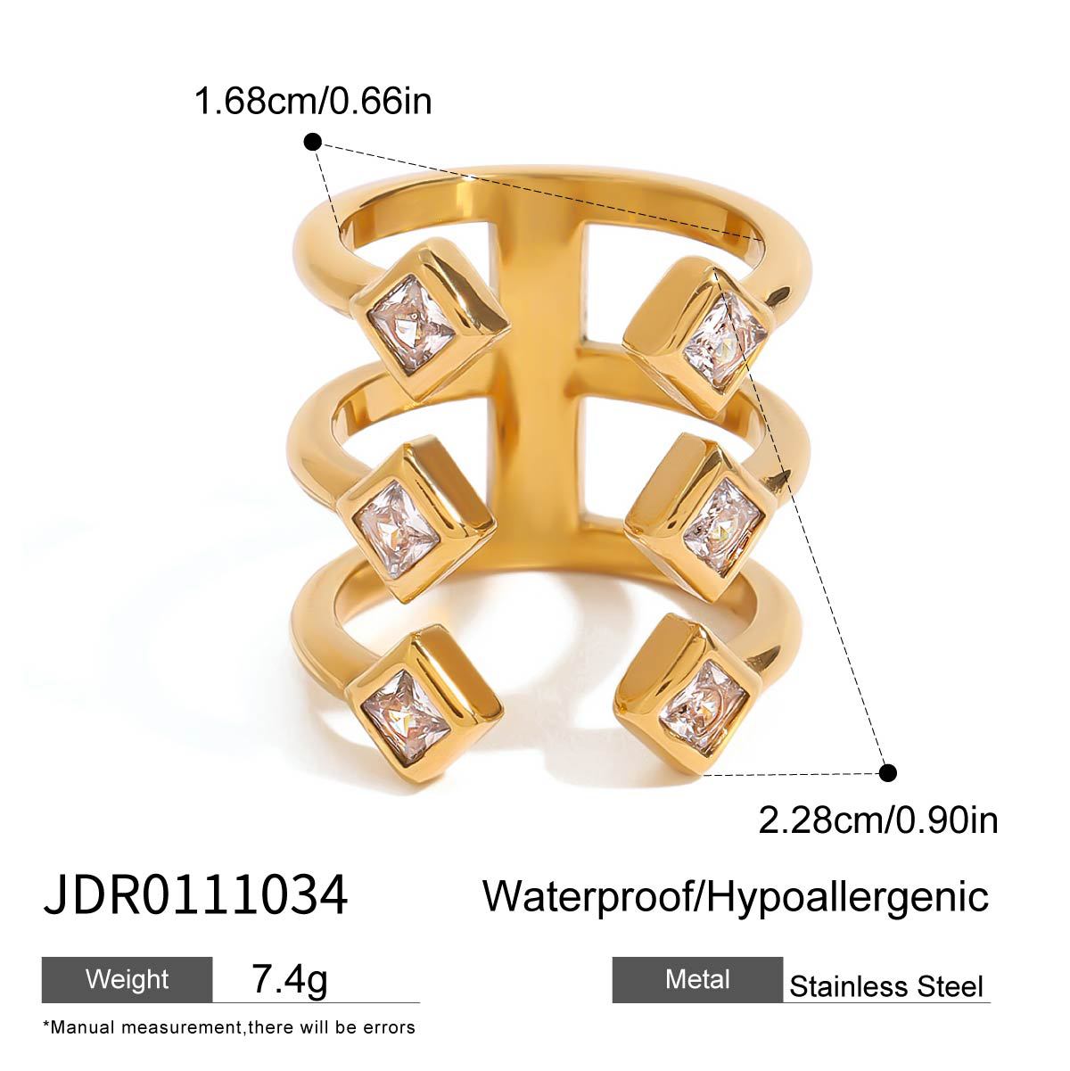 Jie Ding Titanium Steel Ring Female Niche Design Jewelry Stainless Steel Ring Rings